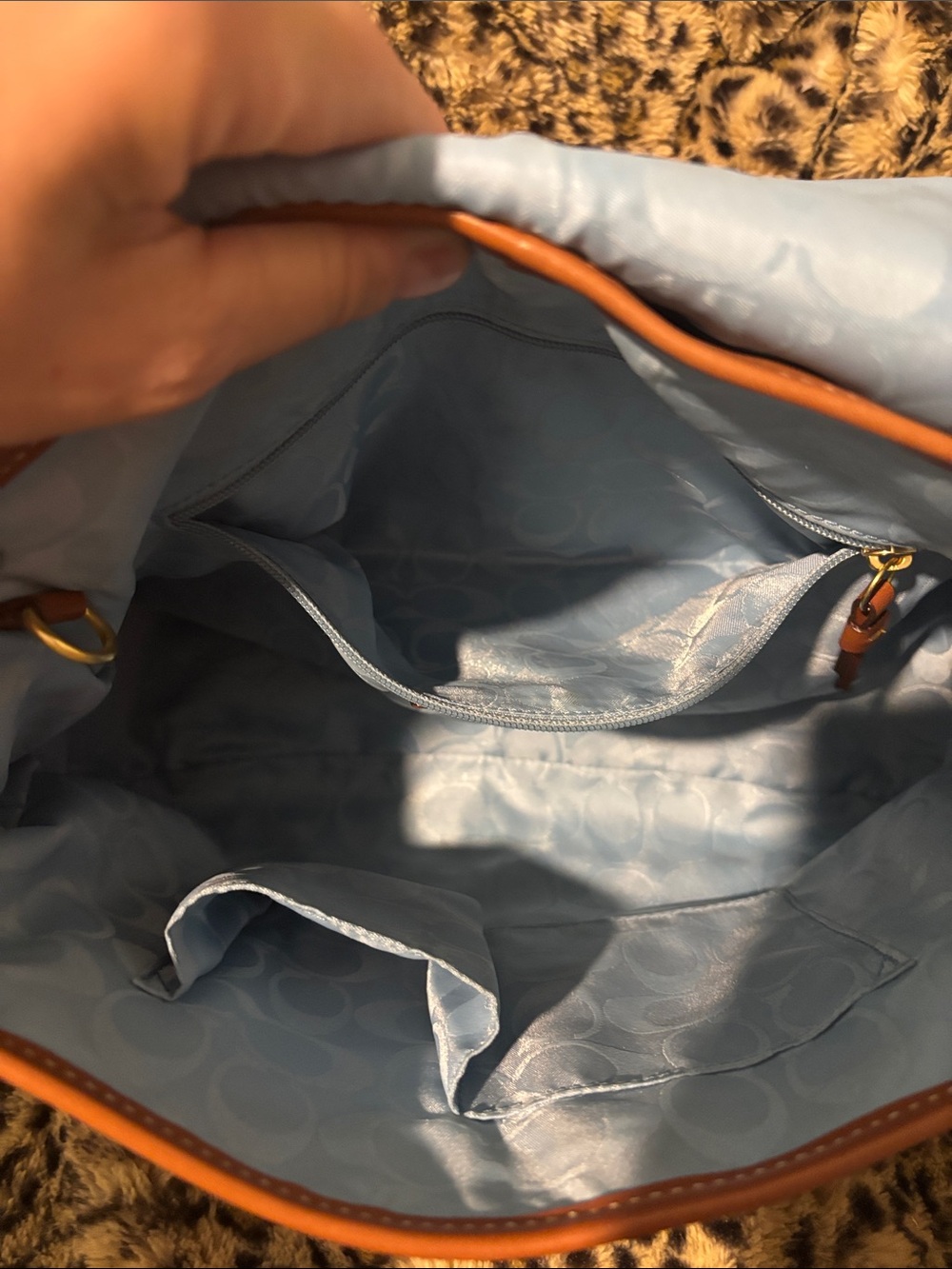 COACH Tan Leather Flap Shoulder Bag - Picture 11 of 15